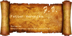 Fetter Veronika névjegykártya